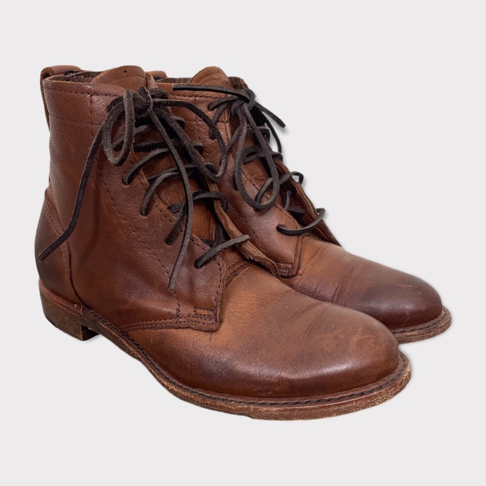 Walk-Over Vintage Collection Brown Leather Lace Up Combat Boots Women’s Size 7